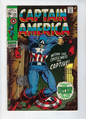 Captain America # 125 Marvel Comics Mandarin appearance (May 1970) VG+