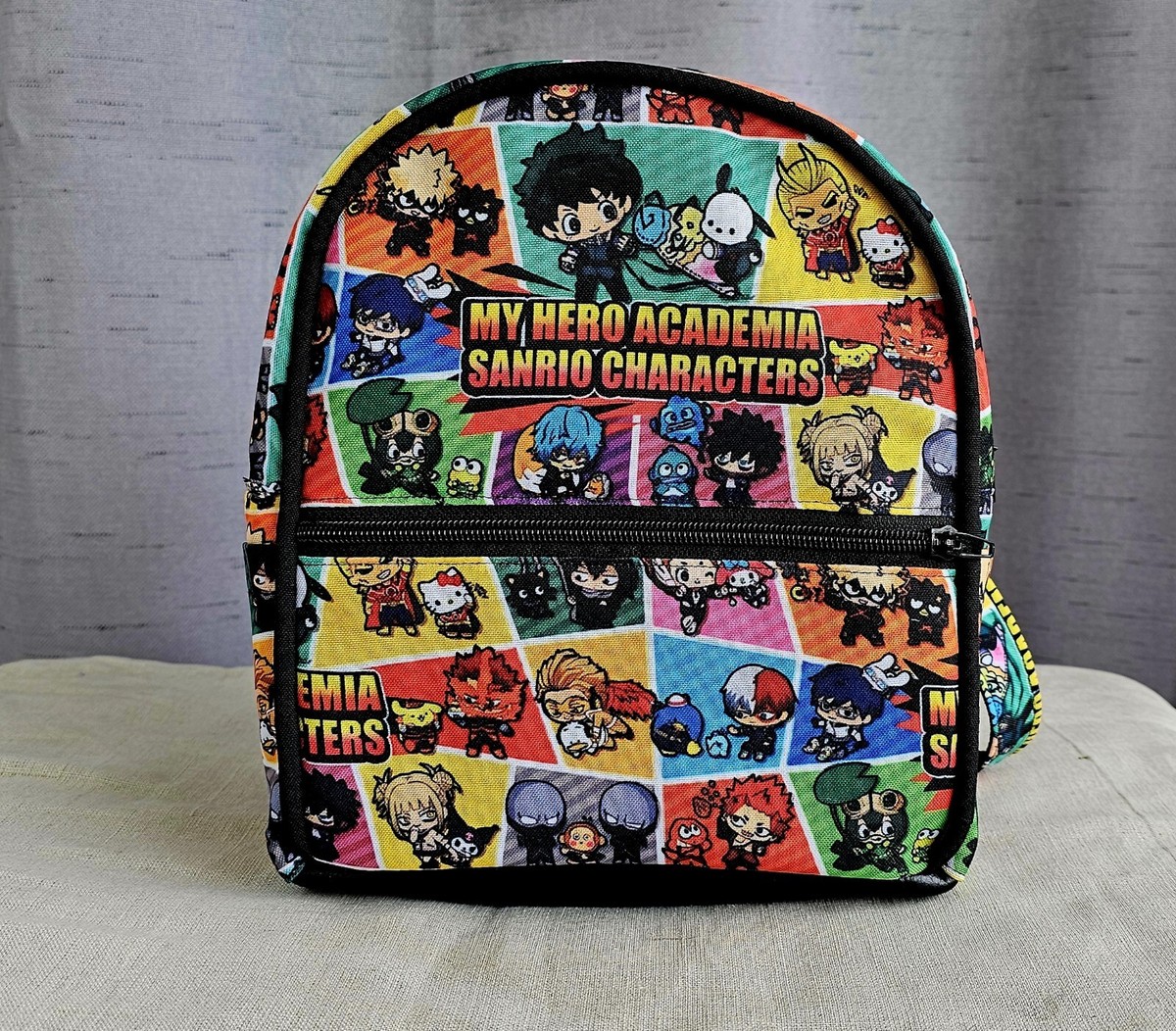 My Hero Academia Hello Kitty Sanrio Chibi Character Backpack K-Pop My Hero Academia X Hello Kitty and All Might Color Block  main image 4