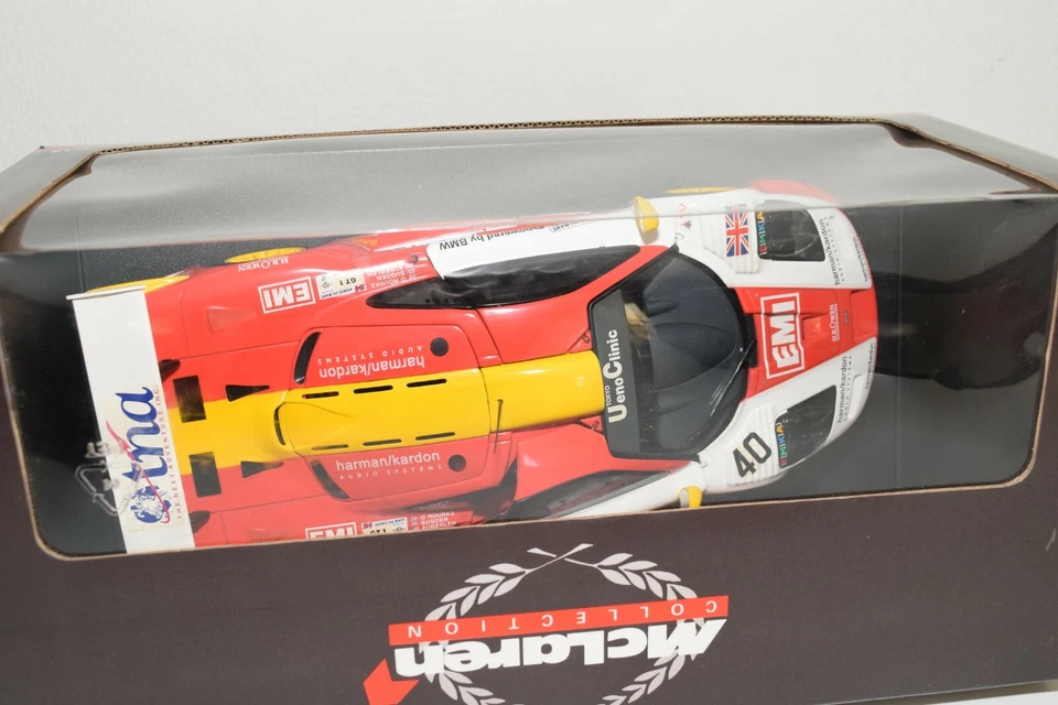 A34 1:18 UT MODELOS MCLAREN F1 GTR 1998 EMI O'ROURKE SUGDEN #40 COMO NUEVO EN... - Imagen 2 de 4
