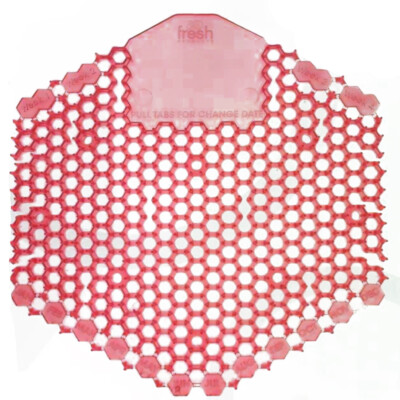 Fresh Products 3WDS60SAP Wave 3D Urinal Deodorizer Screen, Red, Spiced Apple