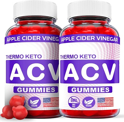 (2 Pack) Thermo Keto ACV Gummies - Thermo Keto Gummies, Weight Loss - 120 Gums