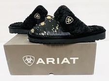 New ARIAT Women's Indoor/Outdoor Jackie Square Toe Exotic Slippers 2830-001 NIB
