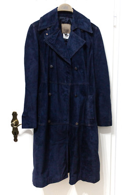 Vintage Gianfranco Ferre Jeans Wildleder Mantel Denim Look 90s Luxus Designer It