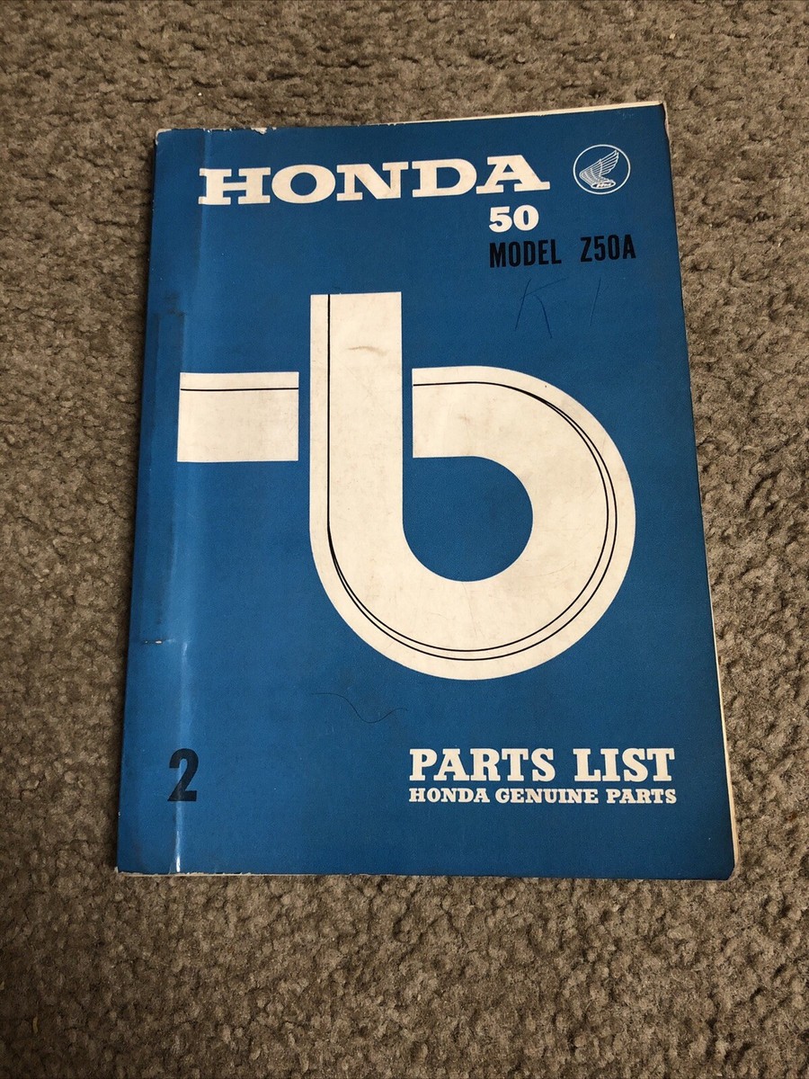 USED 1969 HONDA Z50A HONDA 50 MONKEY PARTS LIST HONDA GENUINE