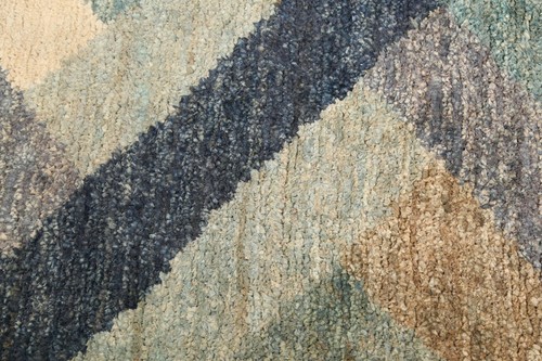 Modern Geometric Moroccan Oriental Runner 2' 6" x 7' 11" Rug Hand-knotted Carpet - Bild 7 von 12