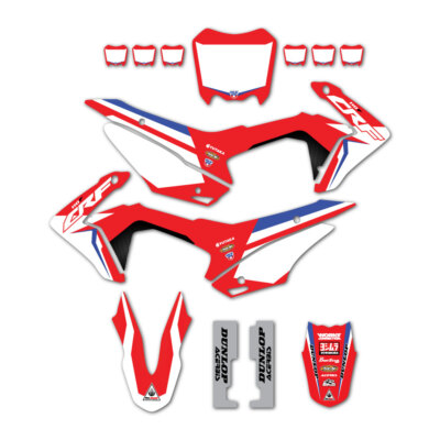 #ad HONDA CRF110 Factory Graphic Kit MX Declas 2013 2025 Stickers Thick Gloss Finish $66.60