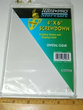 Chipped Ding Ultra Pro 4" x 6" Card Holder Screw down Sports Pokemon postcards