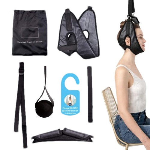 Neck Stretcher Cervical Traction Device for Home Use - Portable Neck Traction