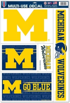 University Of Michigan Ultra Decal Set - 11x17 Jumbo, Removable & Reusable, Officially Licensed
