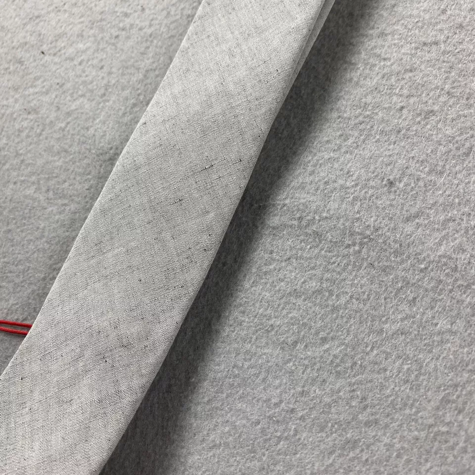 Hugo Boss Tie Mens Gray Necktie Linen Blend Italy - Image 2 of 4