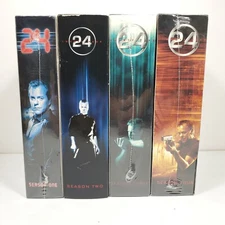 24 Twenty-Four TV Series Kiefer Sutherland Complete Seasons 1-4 DVD Sets READ