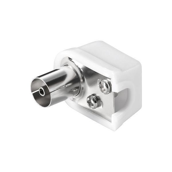 Connettore Cavo Antenna TV  Femmina Angolato 9.5 mm