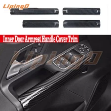 ABS Carbon Inner Door Armrest Handle Cover trim For Mercedes Benz GLB 2020-2024
