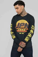 Fashion Nova Mens JPN International Racing Team 1990-1999 Black Shirt New S-2XL
