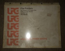 1970  s Sealed File Folders Universal Paper Goods 25 Divisions A-Z Letter Size
