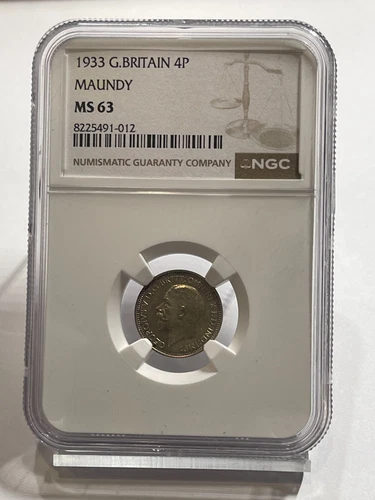 1933 GREAT BRITAIN 4P MAUNDY - MS-63 - NGC