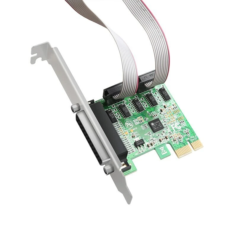 2 PORTS RS-232 Serial Port & DB25 Printer Parallel Port to PCI-E Card Adapter - Image 2 of 4