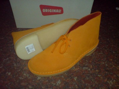 clarks desert boots orange