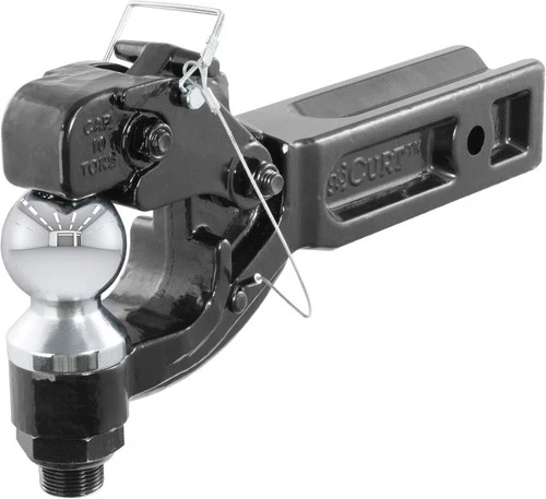 CURT 48012 Pintle Hitch 2-5/16-Inch Trailer Ball Fits 2-1/2-Inch Receiver 20,000