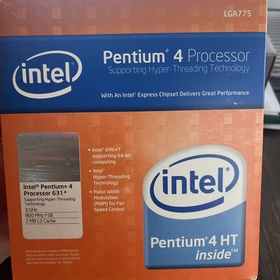 NIB Intel Pentium 4 631+ 2MB L2 Cache 3GHz Socket 775 CPU BX80552631SL9KG SL9KG