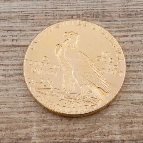 1915 Indian Head 5 Dollar Grams 900 Gold Coin 8.4 Grams