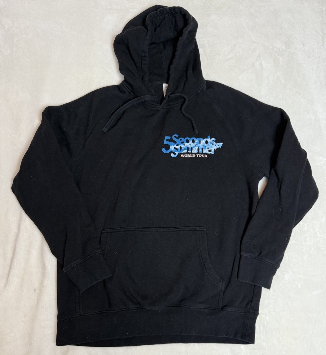 Seconds Of Summer Hoodie Large Mens Black Take My Hand World Tour Graphic