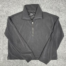 Athleta Womens Black Tencel Modal Quarter Zip Pullover Sweatshirt Size M