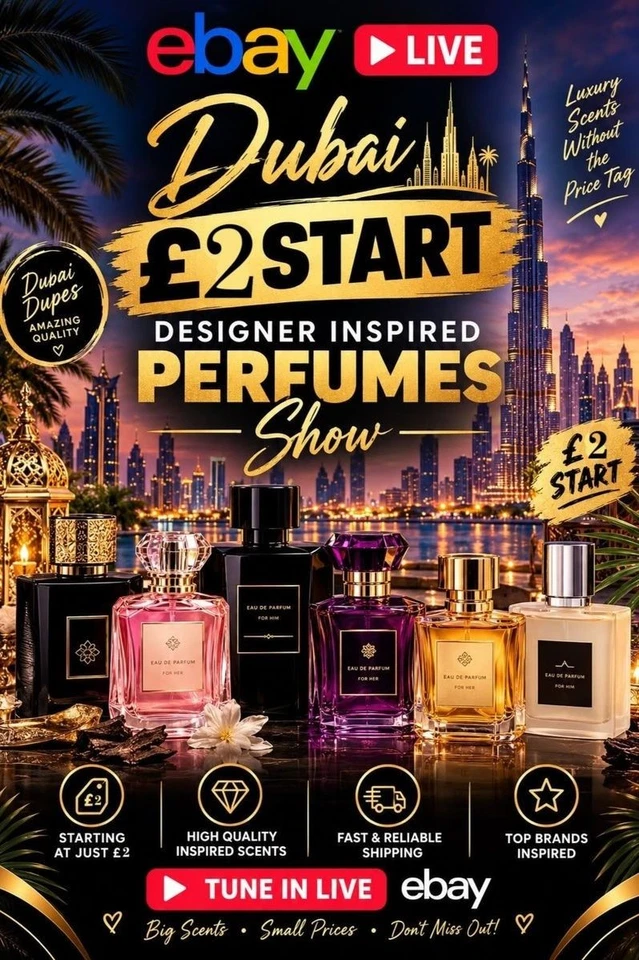 £2 START Designer Inspired Dubai Perfumes Hugh Varaities Mega Deals