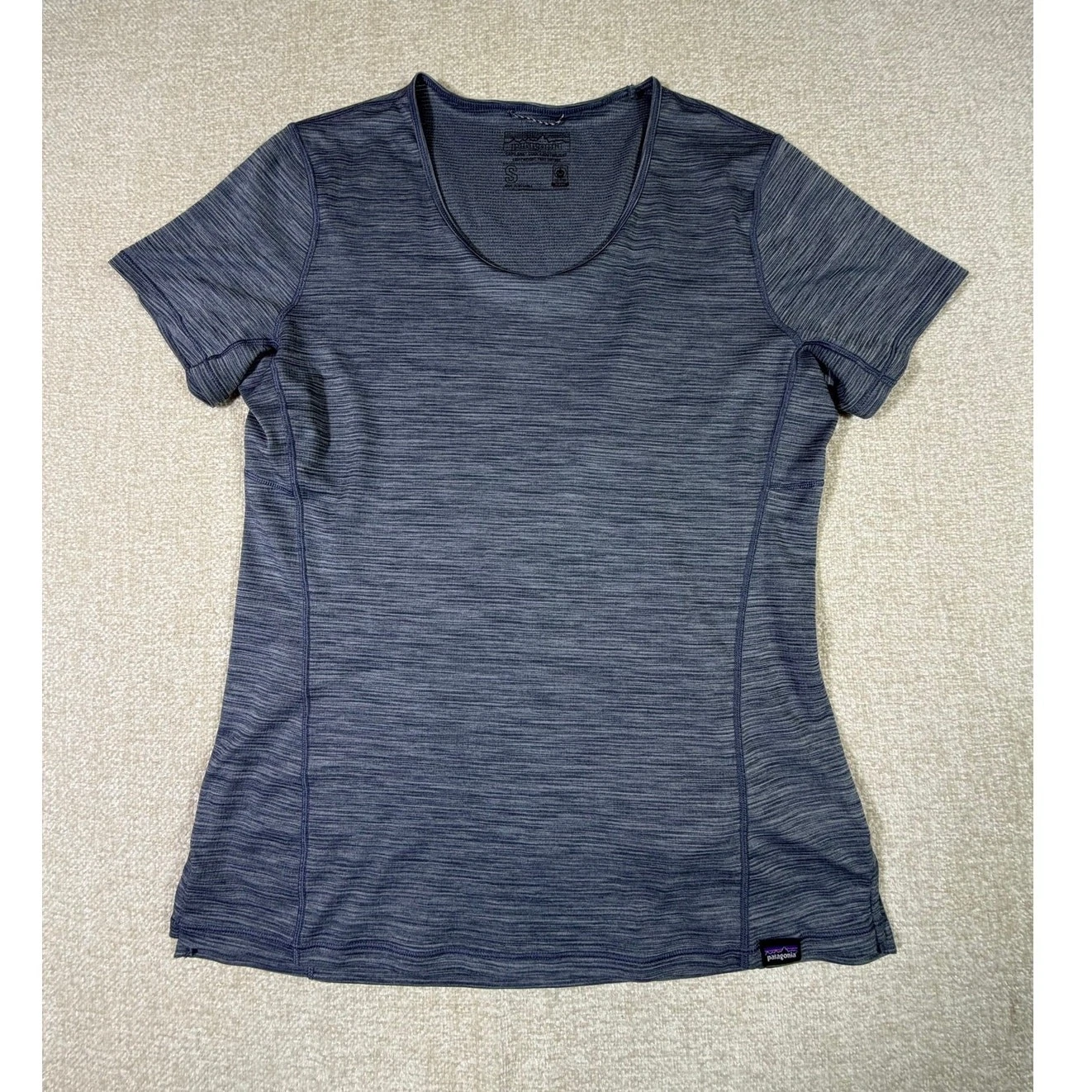 Patagonia Women Small Gray Capilene Short Sleeve Performance Base Layer Shirt