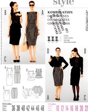 Burda Sewing Pattern 7132, sz 10-12-14-16-18-20-22, Dress Skirt, Peplum Top etc