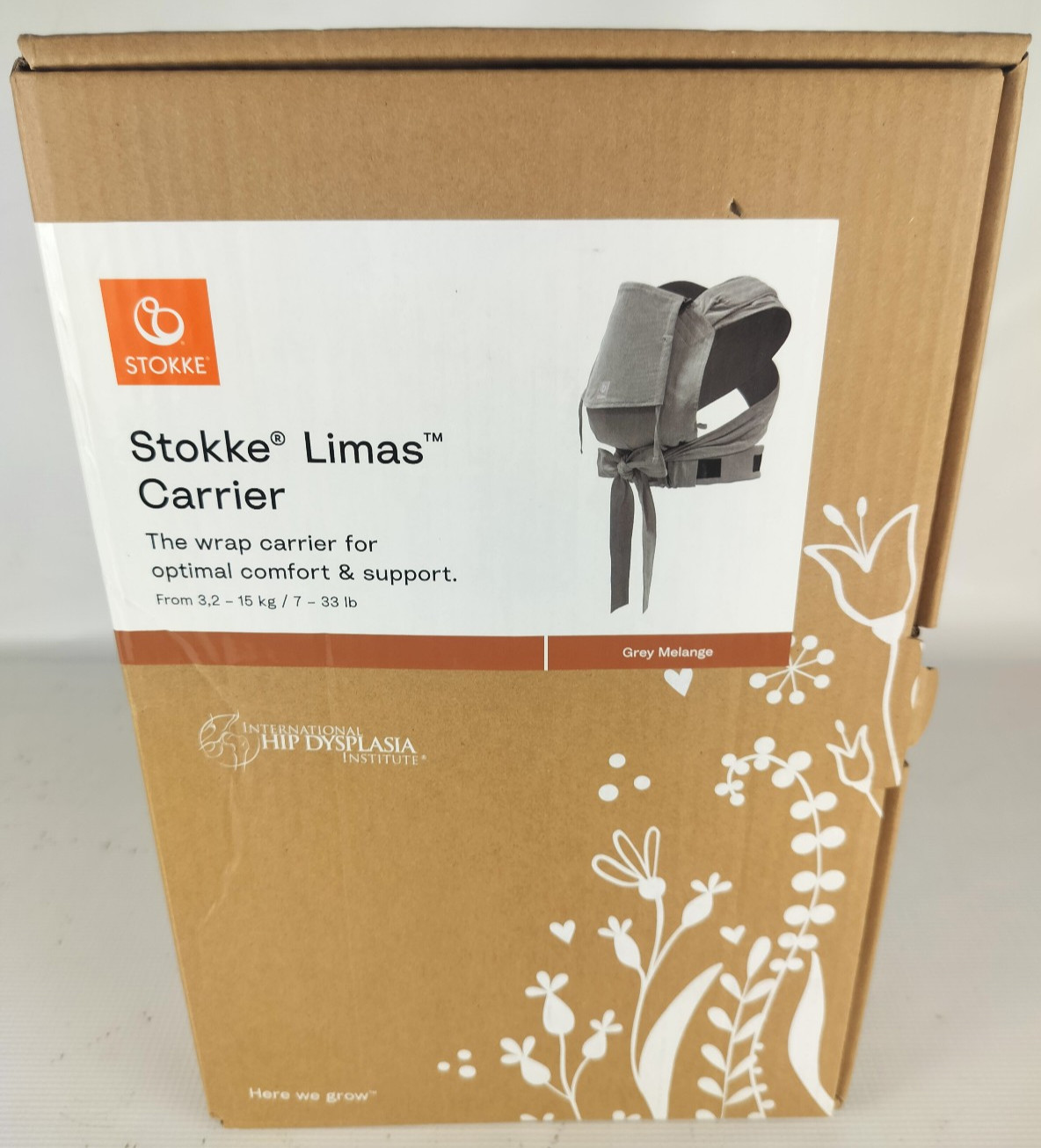 Stokke Limas Baby Carrier Grey Melange w/ Box