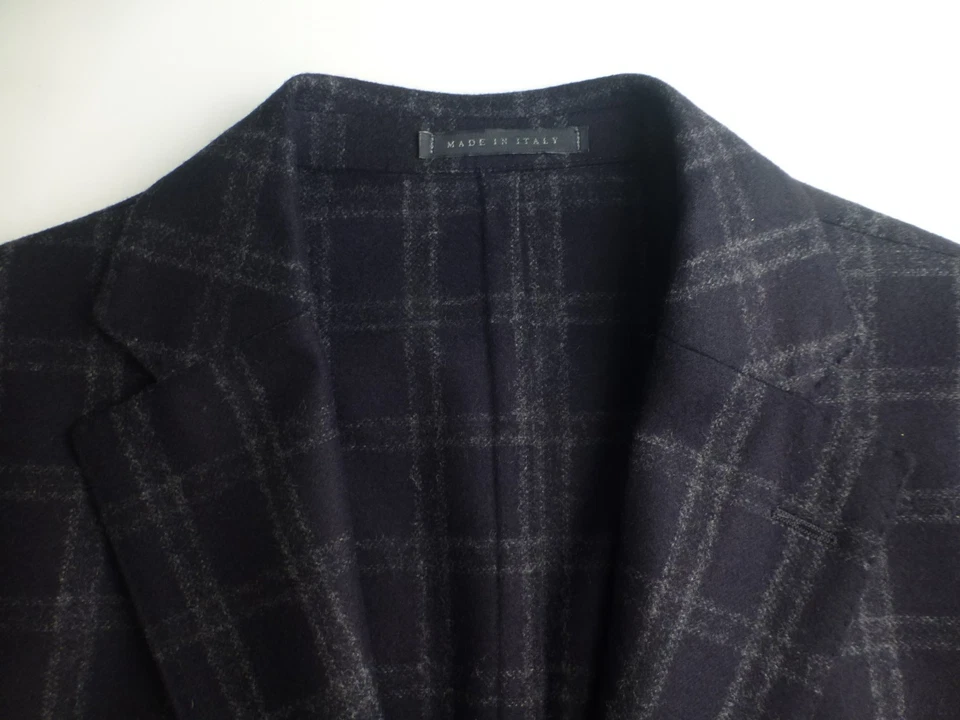 L.B.M. Jaqueta 1911 Blazer 50R/40R Xadrez Excelente Estado Casaco Esportivo Cinza Preto - Imagem 3 de 4