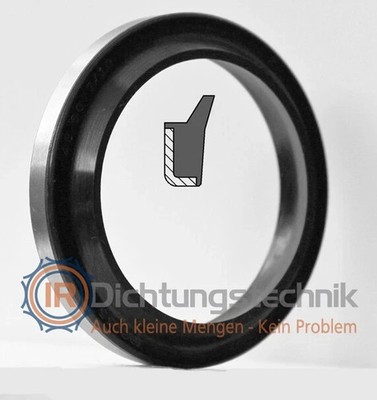 Abstreifer WS-20 25,0 x 37,0 x 6,0 x 9,0 mm Metal/NBR schwarz AS WSA AM EMV