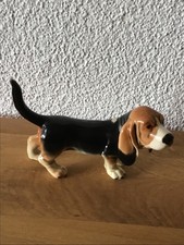Hund, Basset, Jagdhund, Porzellanfigur, Nr. 41, W. Germany Vintage Goebel 