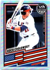 2026 Panini Stars & Stripes Prizm USA Baseball #140 Roch Cholowsky Silver