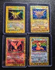 Vintage Pokemon Vending Machine Sticker Card Holofoil 4 Card Lot Gold Dragonite