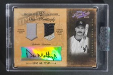 2004 Playoff Prime Cuts Don Mattingly Timeline Dual Patch Autograph 5/5 DZ2362