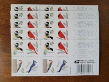 20 FOREVER FIRST CLASS LETTER STAMPS "BIRDS IN WINTER" MNH 2017 BOOK PANE