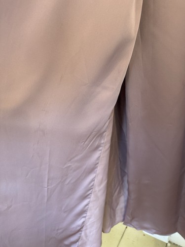 NWD VERA WANG WHITE Size 6 V-Neck Halter Maxi Dress Gown Satin Charmeuse Blush - Picture 8 of 15