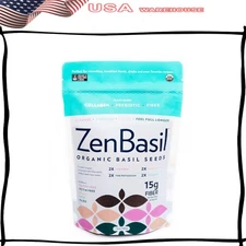 Zen Basil Seeds, Gluten Free, Plant Based, Keto, Paleo, Vegan 15g Fiber, 14oz