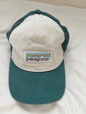Patagonia Hat Women’s Adjustable White Gray Blue Mesh SnapBack Baseball Cap READ