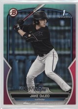 2023 Bowman Draft Aqua & Pink Gradient 103/199 Jake Deleo #BD-158 0q3