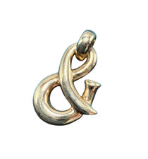 Vintage Van Cleef Arpels VCA Ampersand Charm Pendant 18k Yellow Gold Rare