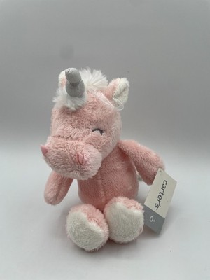 New Carter's Unicorn Plush Pink Unicorn White Mane Lovey 10'' Stuffed Animal 2017