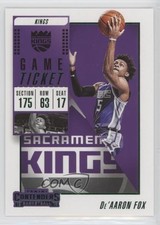 2018-19 Panini Contenders Game Ticket Green De'Aaron Fox #17 9o3