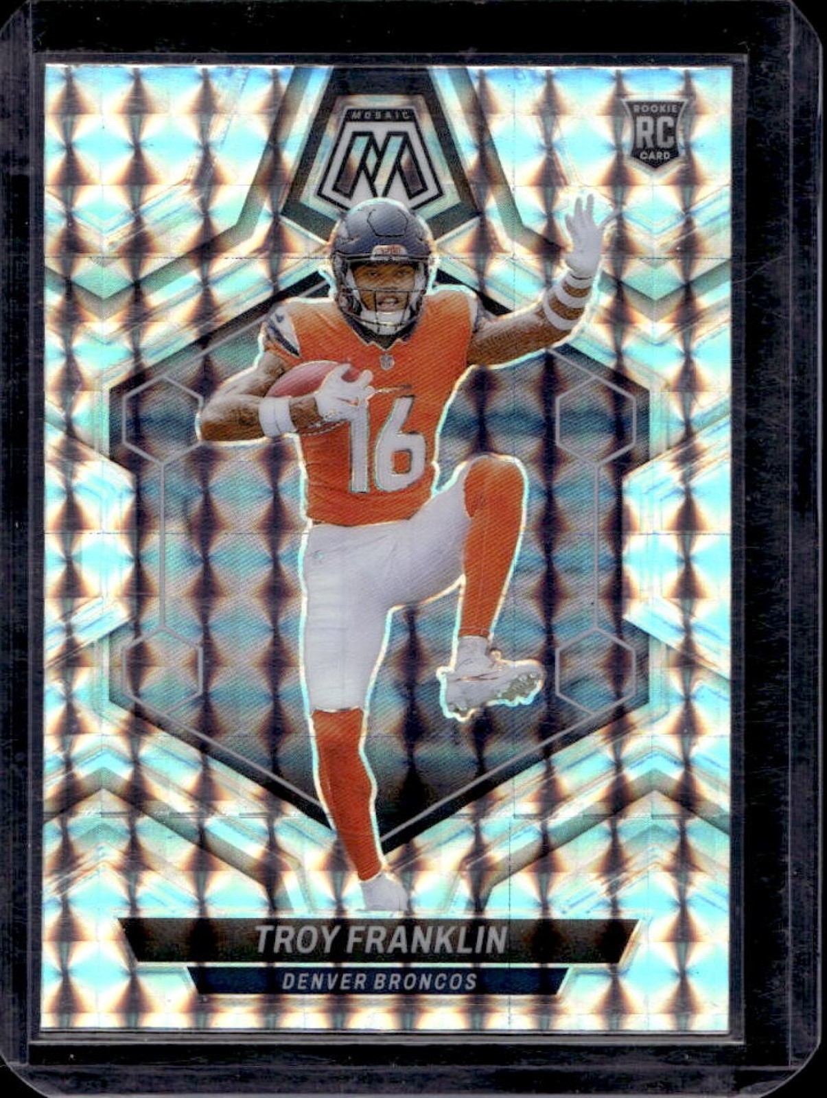 2024 Mosaic Troy Franklin RC Mosaic Prizm Rookie #378 Broncos