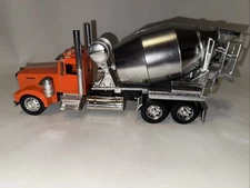 1998 New Ray Kenworth W900 Long Hauler Cement Mixer #11913 Orange