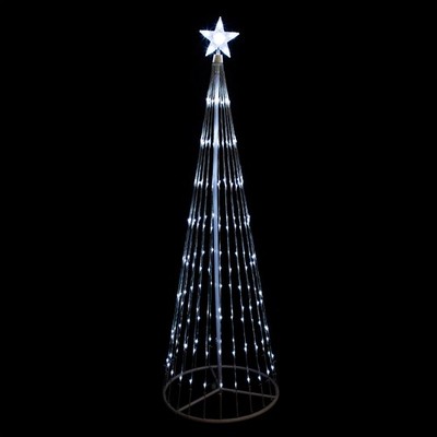 Northlight 12' Pure White LED Show Cone Christmas Tree Outdoor Decoration