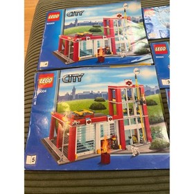 LEGO City Fire Station 60004 Building Instruction Manuals Set 1 2 3 4 5