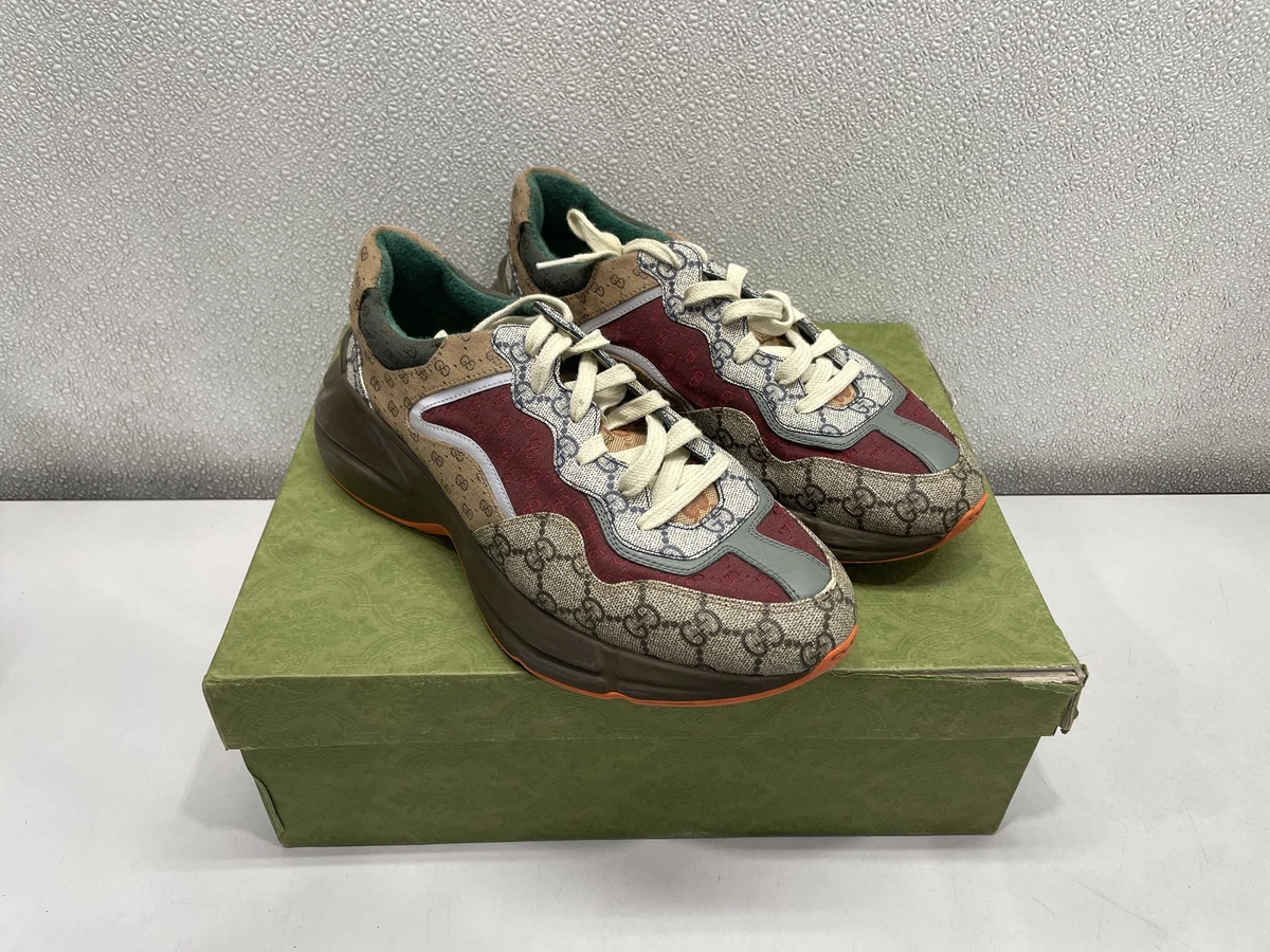 Authentic Gucci Men\'s Olive Lace-Up Shoes Size 8.0 Men main image 2